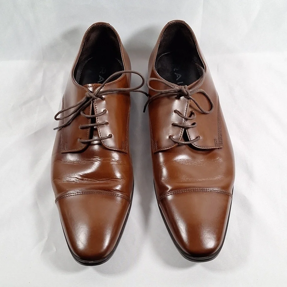 💚 Mens RAIL brown leather Oxford shoe in size  43